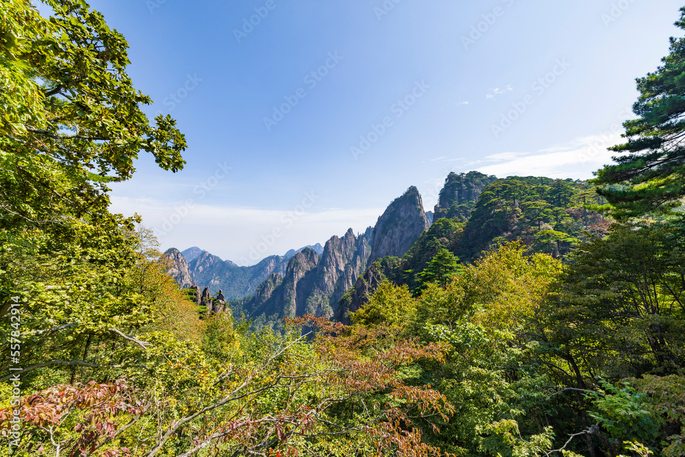 Natural scenery of Huangshan Scenic Area in Anhui Province