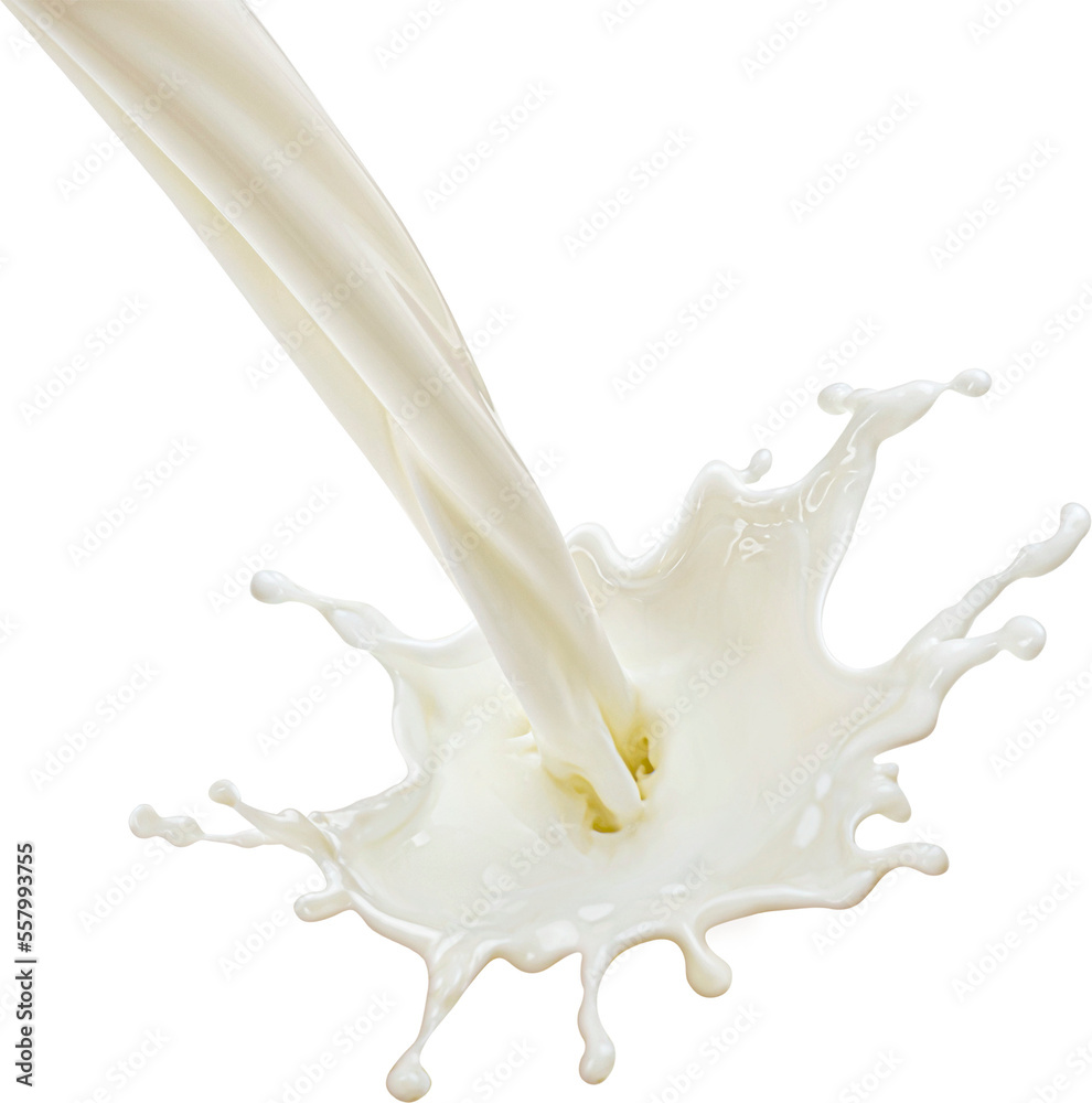 Milk splash isolated