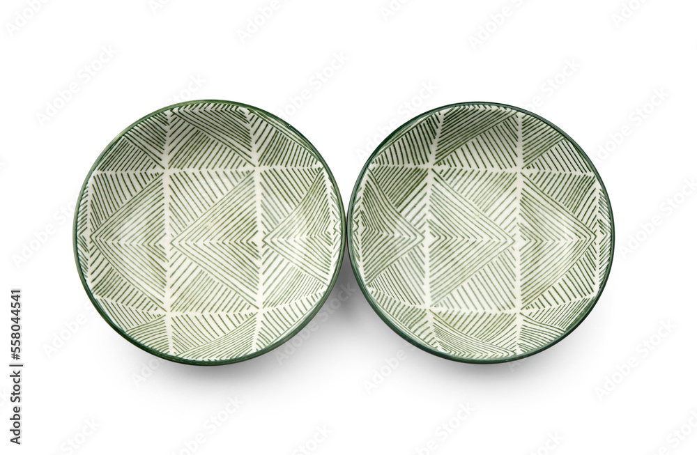 Bowls isolated on white background