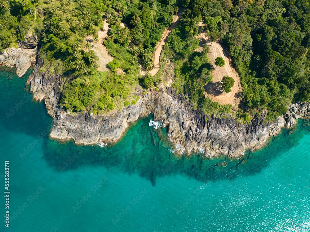 海滨海洋背景，美丽的自然令人惊叹的海滨景色背景