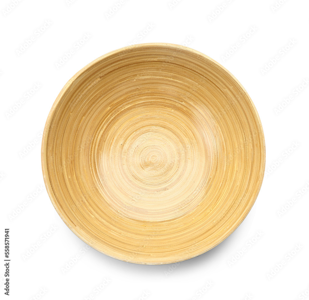 Empty ceramic bowl isolated on white background