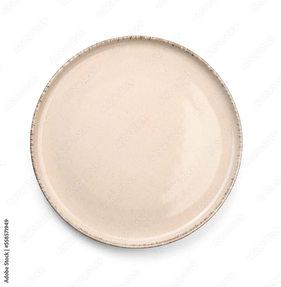 Empty plate isolated on white background