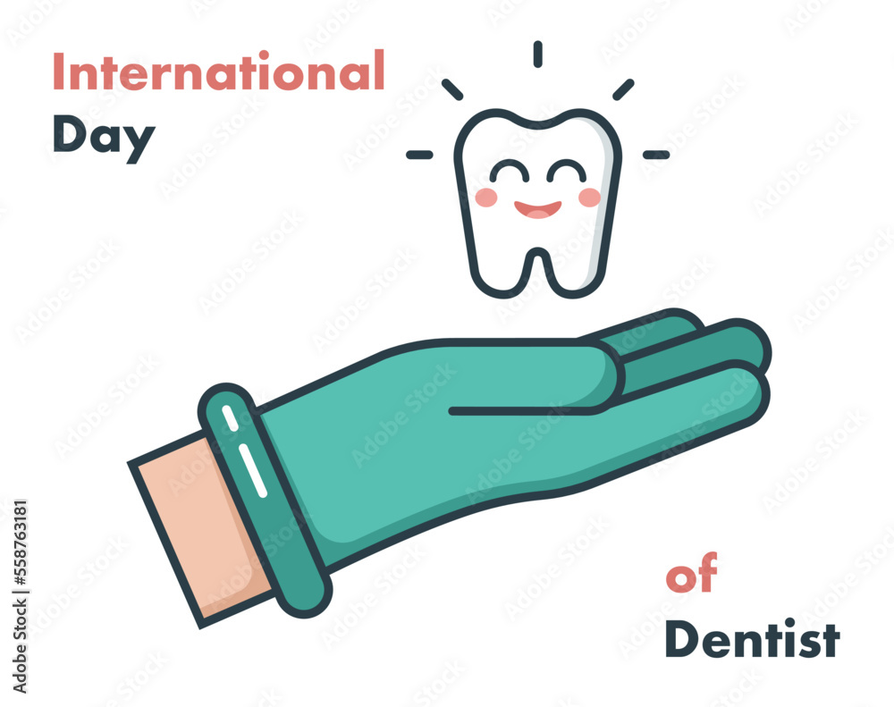 Greeting card for International Day of Dentist