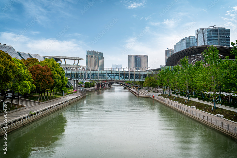 中国苏州现代城市建筑景观