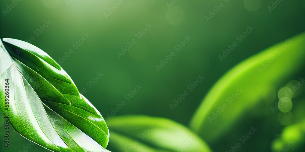 Green leaf background close up view. Nature foliage abstract of leave texture for showing concept of