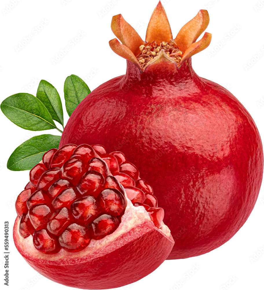 Pomegranate isolated