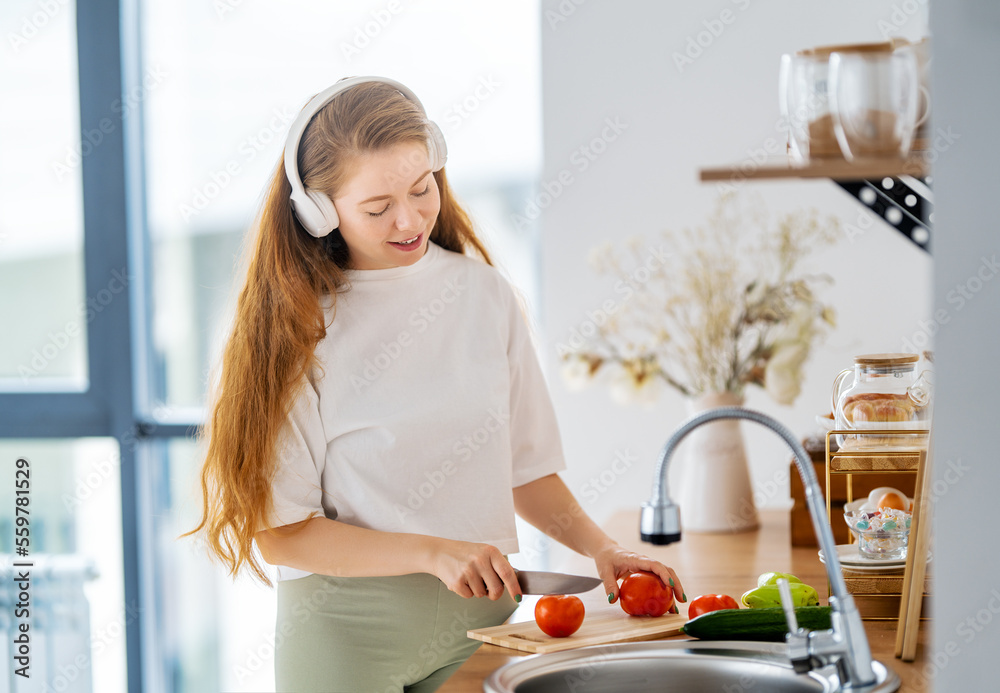 woman is preparing proper meal