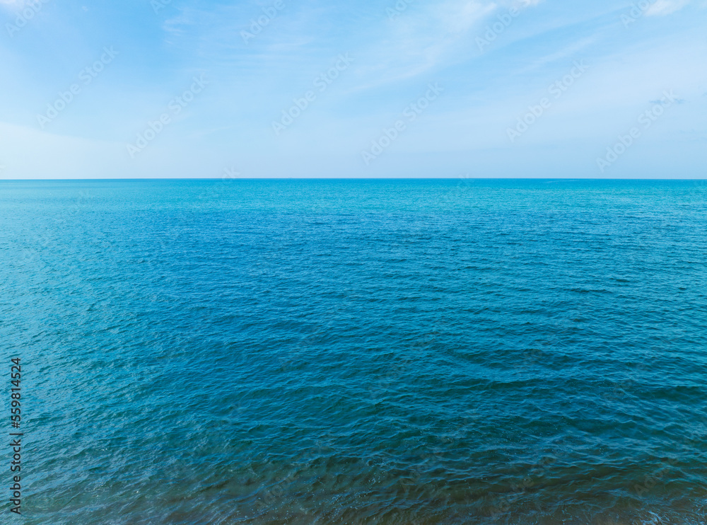 Sea surface aerial view,Bird eye view photo of blue waves and water surface texture Blue sea backgro