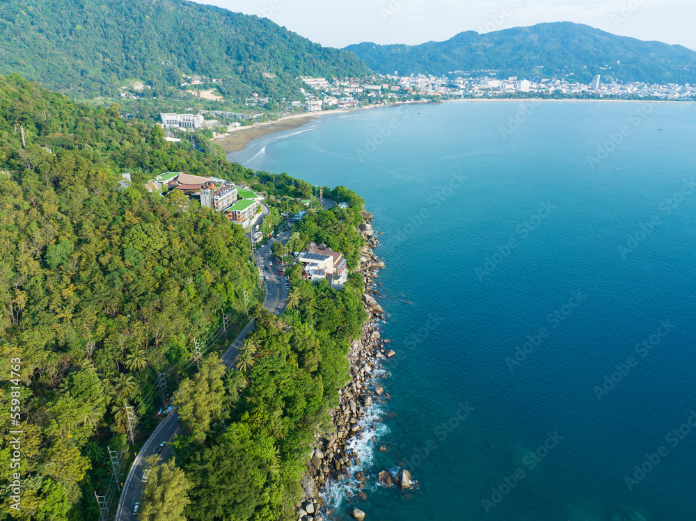 海面海洋背景，美丽的海岛自然景观，令人惊叹的海岸景观ba