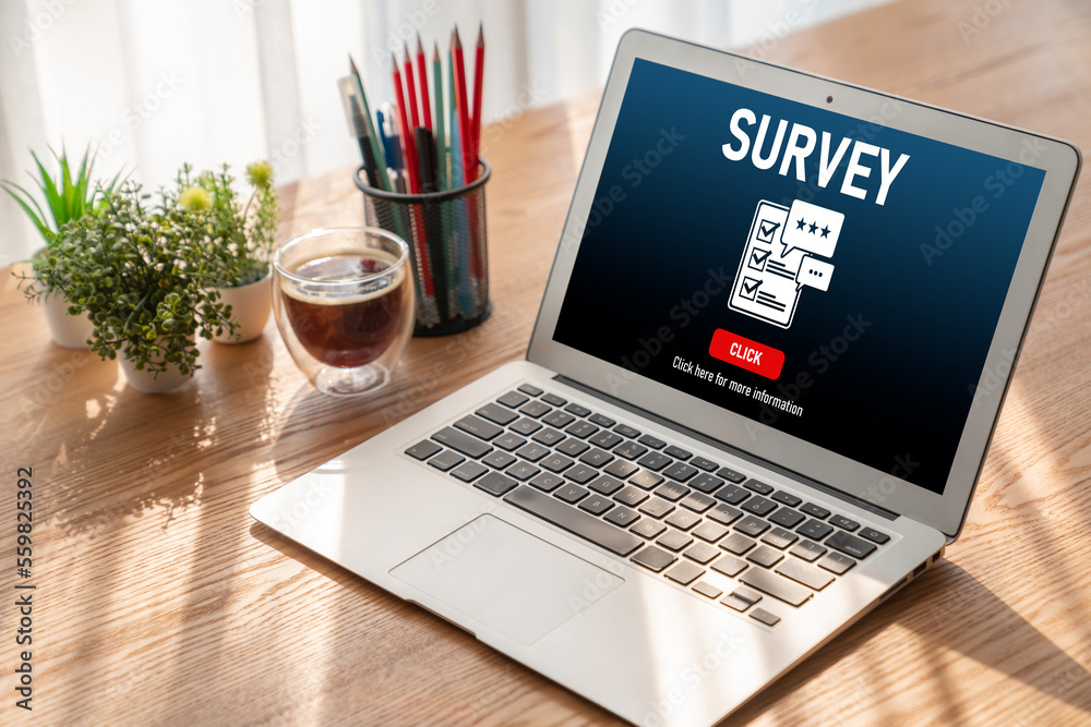 Online survey form for modish digital information collection on the internet network