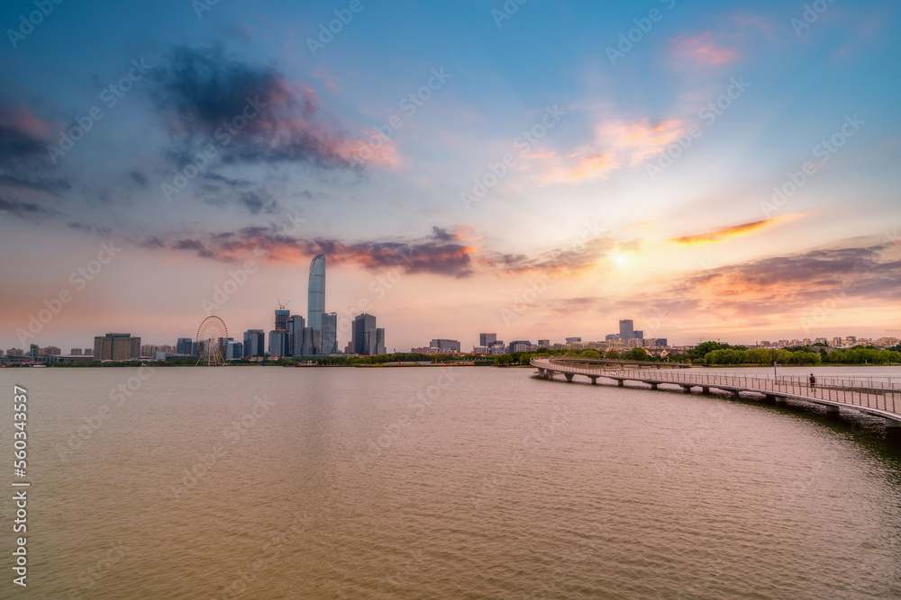 中国苏州现代城市建筑景观