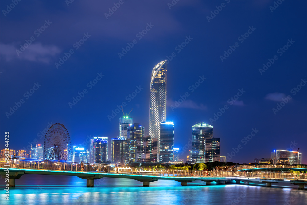 Aerial photography of Suzhou Jinji Lake architectural landscape