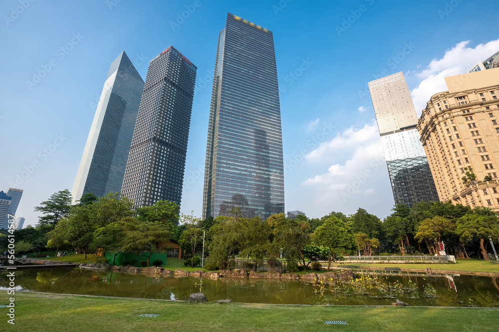 航天广州城市建筑景观天际线