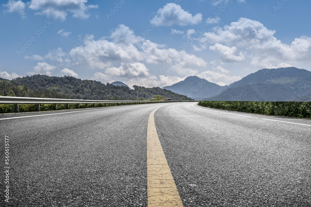 Road ground and outdoor natural scenery