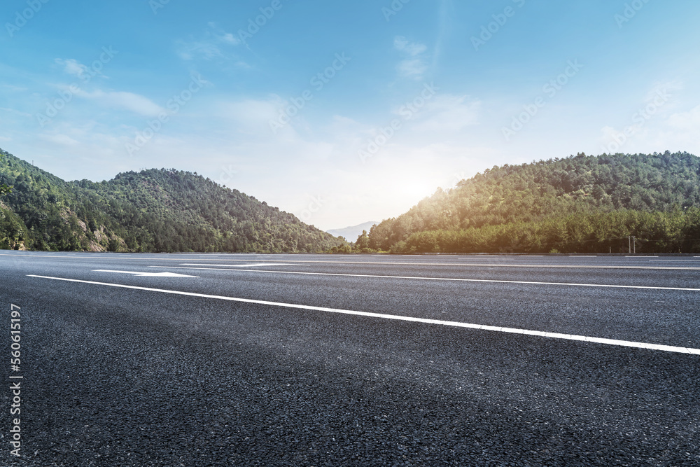 Road ground and outdoor natural scenery