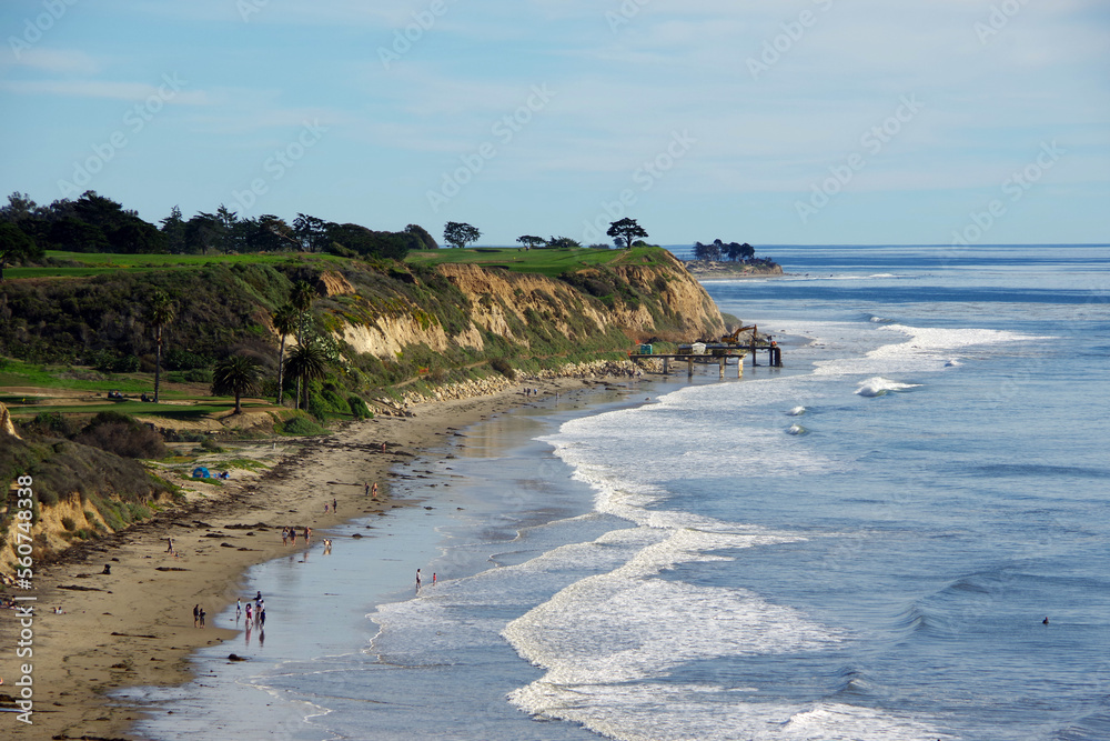 Goleta’s Haskell Beach in southern California on a warm winter day (Christmas Day 2022)