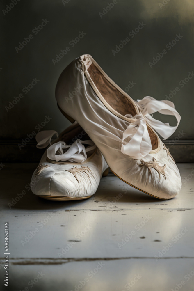 heavy used ballerina shoes - generative AI