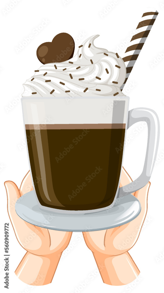 Hot chocolate with whipped cream