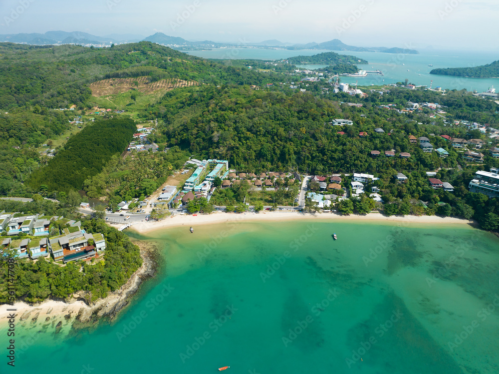 泰国普吉岛夏季美丽的大海，旅游船，夏季海洋景观