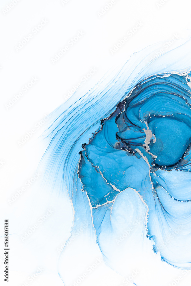 Marble ink abstract art from meticulous original painting abstract background . Painting was painted