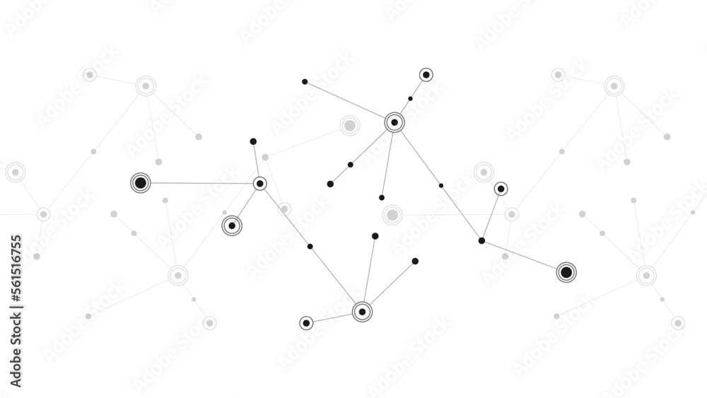 Science and technology concept with molecules