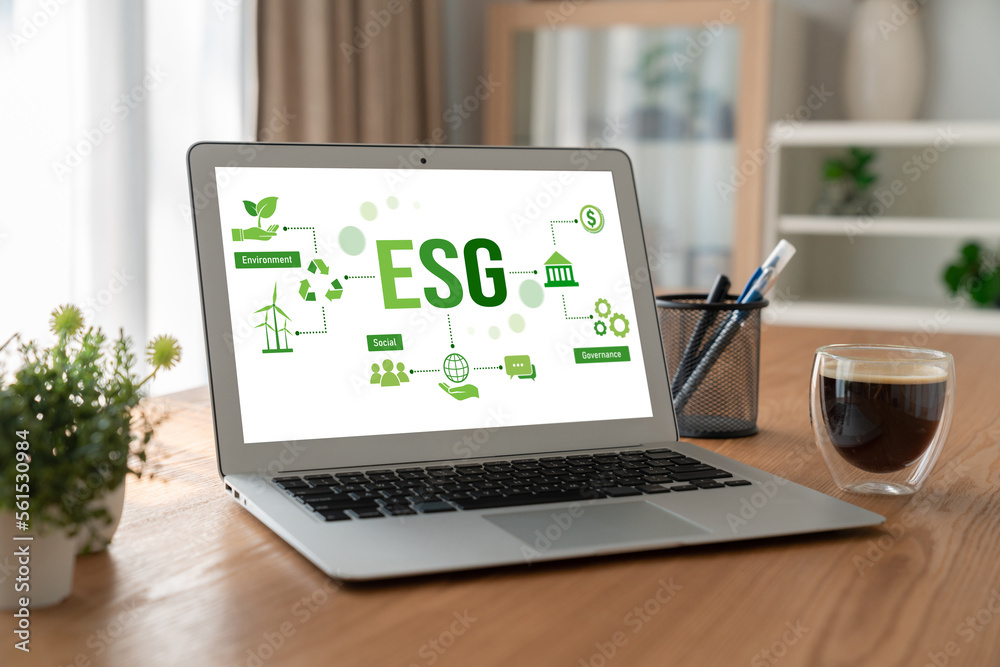 ESG environmental social governance policy for modish business to set a standard to achieve high ESG