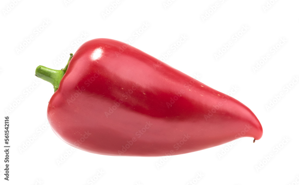 red pepper isolated on white with clipping path