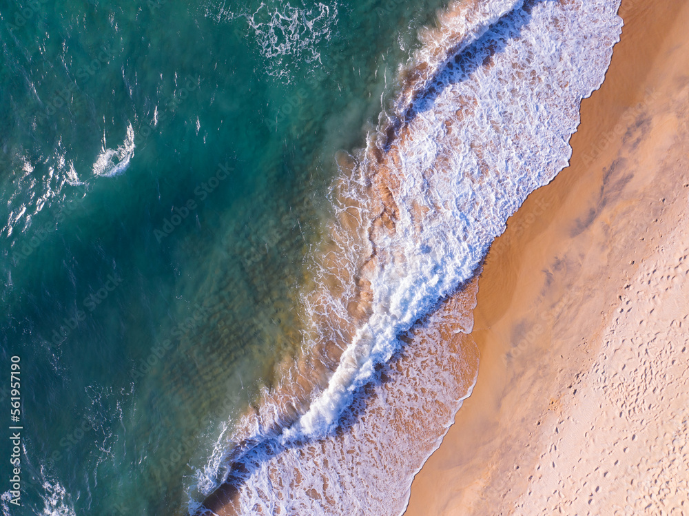 Sea surface aerial view,Bird eye view photo of waves and water surface texture,Turquoise sea backgro