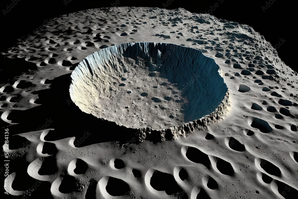 cratered surface of the moon. This images components were provided by NASA. superior photograph. Ge