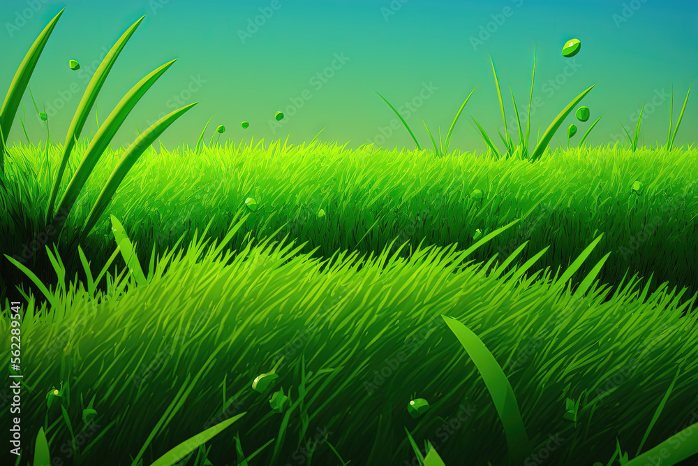 green grass. Generative AI