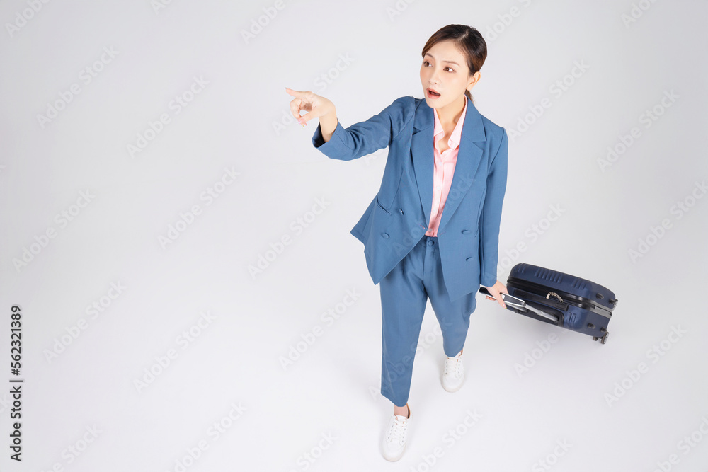 Image of young Asian businesswoman travel