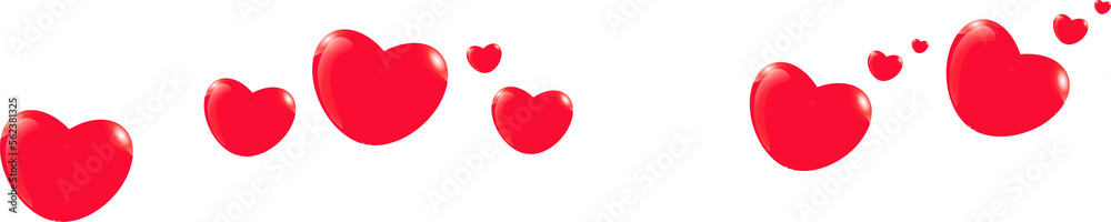 Glass style red heart for Valentines Day icon design concept.