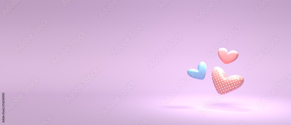 Hearts - Appreciation and love theme - 3D