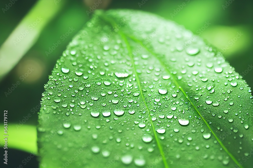 Green leaf background close up view. Nature foliage abstract of leave texture for showing concept of