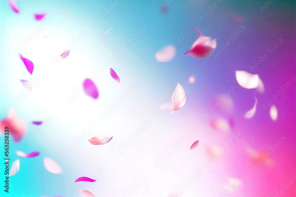 Cherry blossom falling background wallpaper