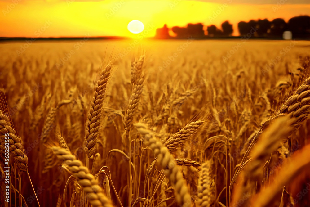 Wheat field background wallpaper