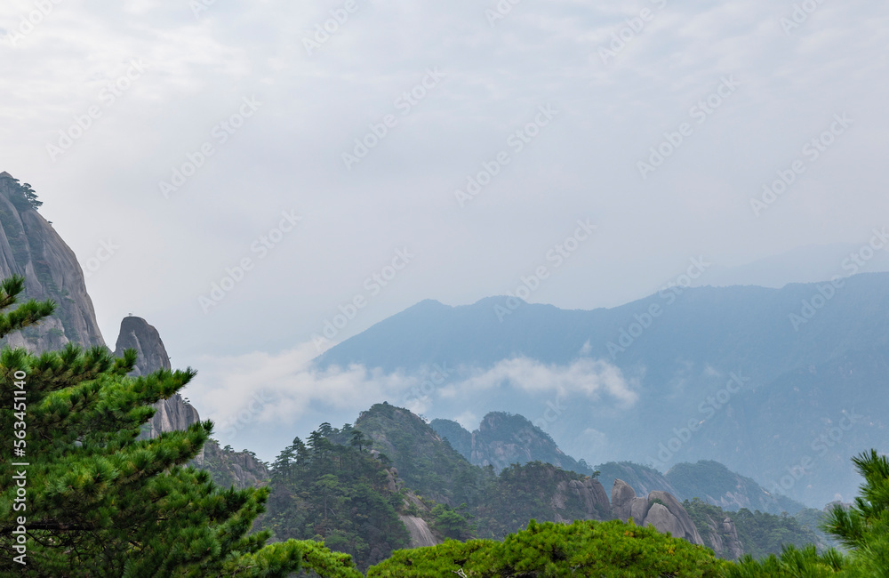 Natural scenery of Huangshan Scenic Area in Anhui Province