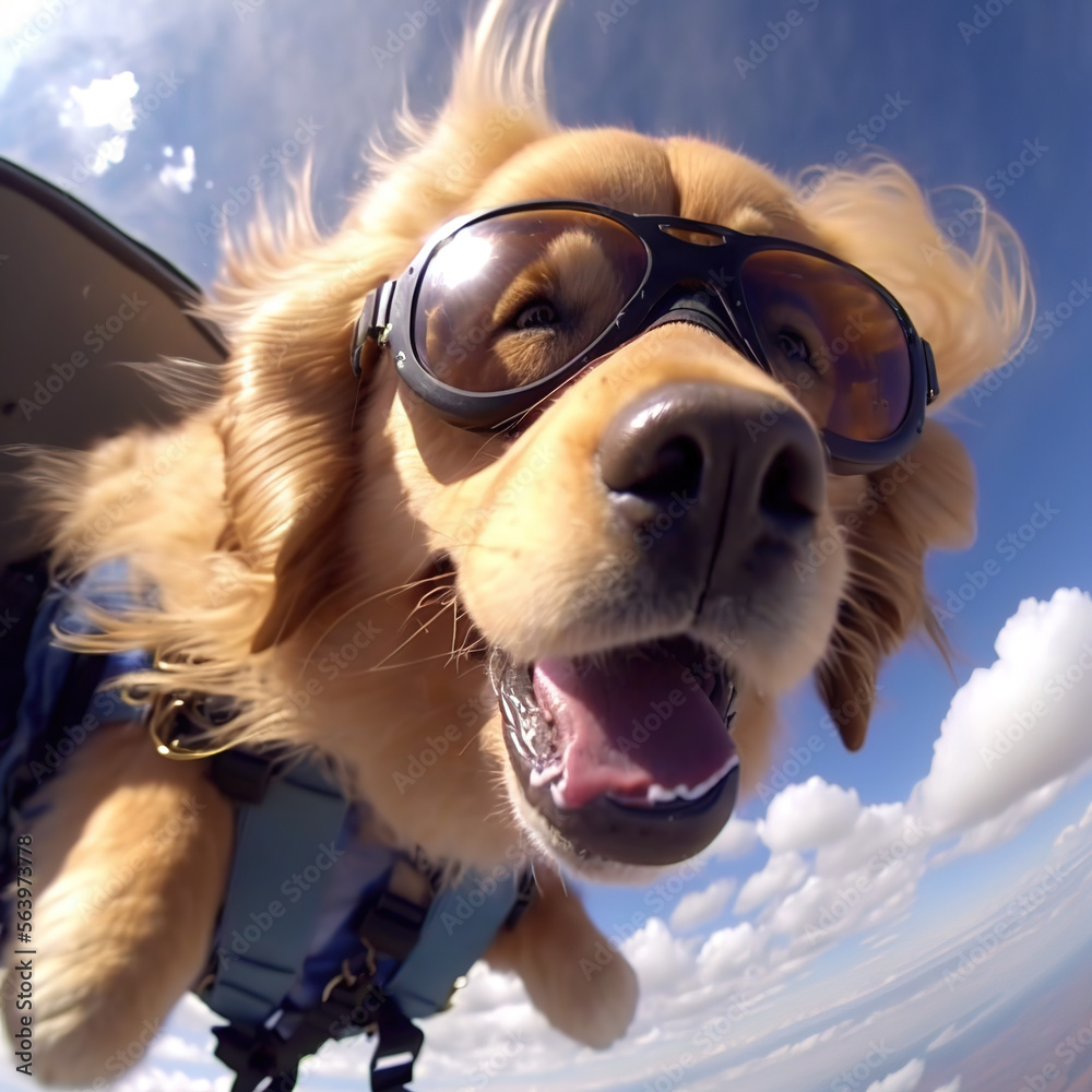 dog with sunglasses