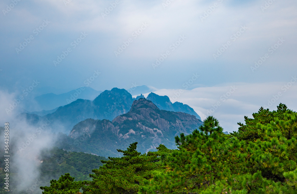 Natural scenery of Huangshan Scenic Area in Anhui Province