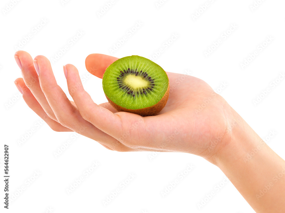 PNG Cropped view of a womans hand holding an avocado