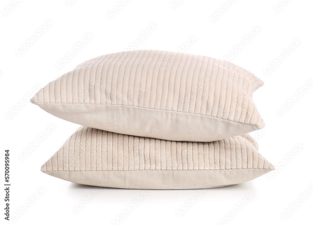 Pillows isolated on white background