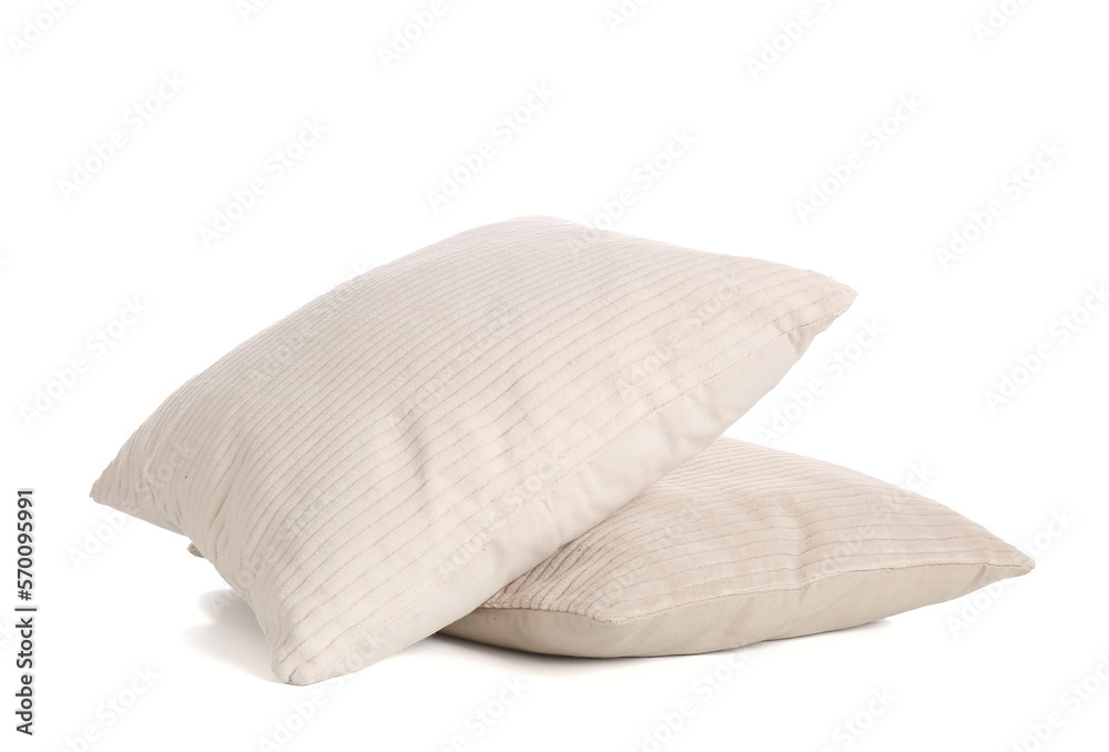 Pillows isolated on white background