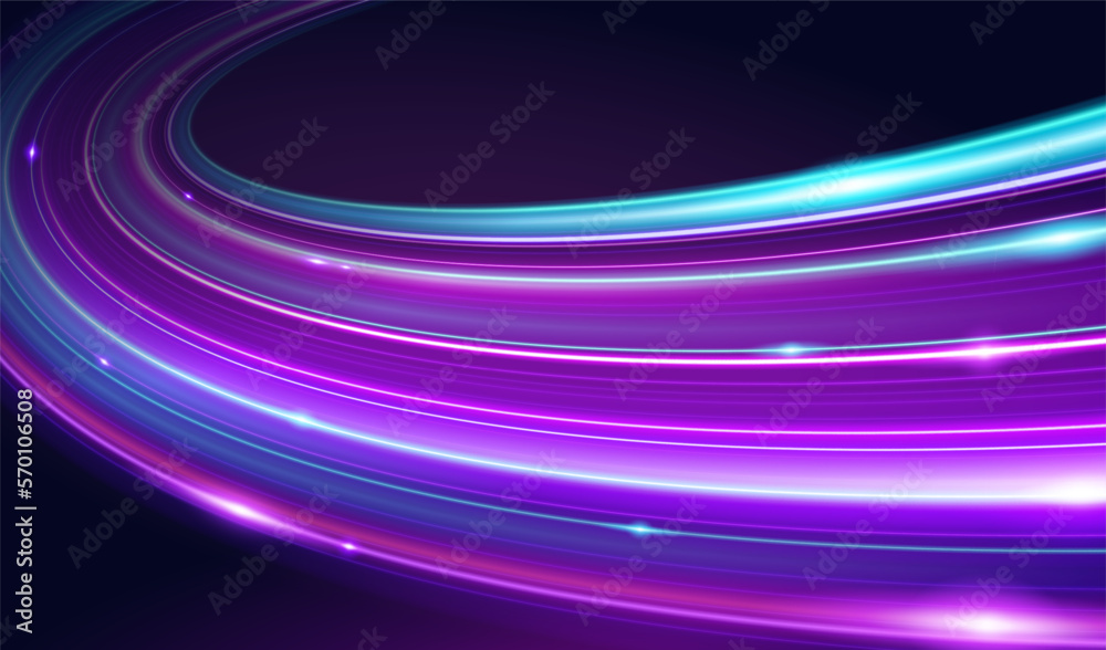 3D speed curved light trail