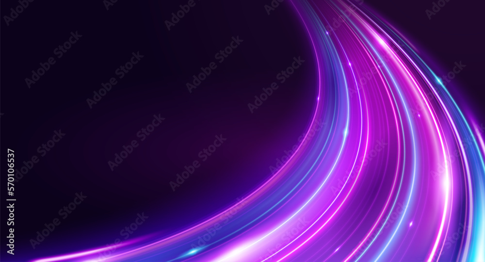 3D speed curved light trail