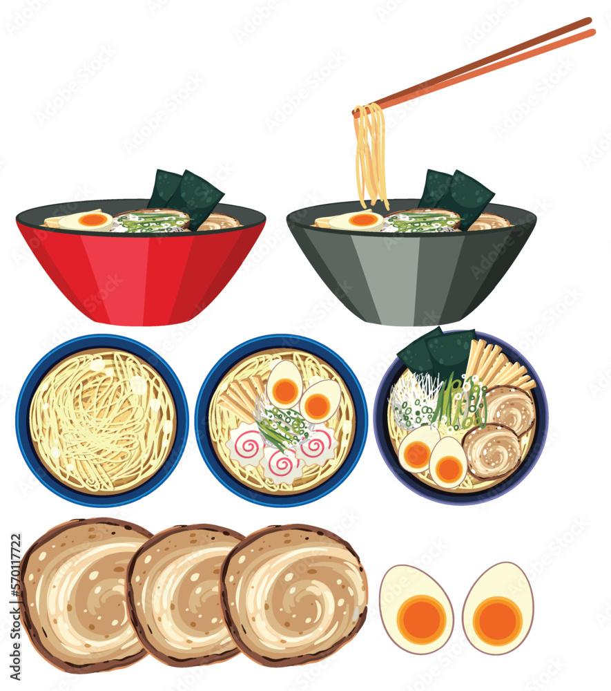 Japanese ramen on a bowl