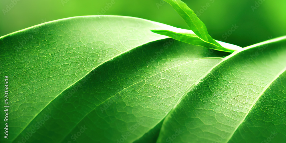 Green leaf background close up view. Nature foliage abstract of leave texture for showing concept of