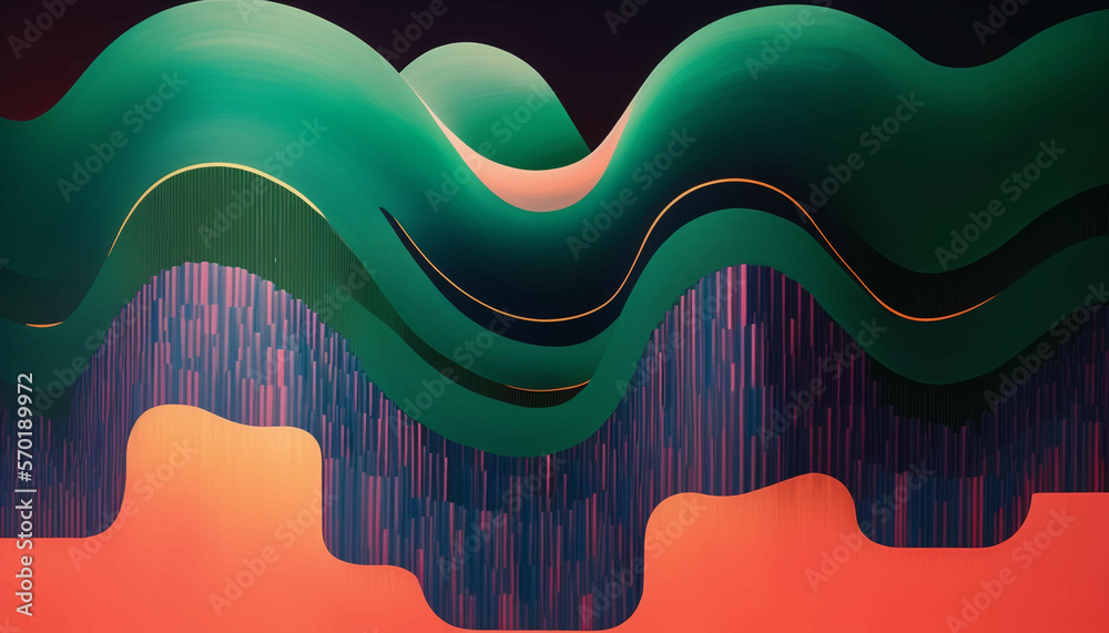 A bold and modern abstract background with a dynamic and artistic wave, conveying a sense of movemen