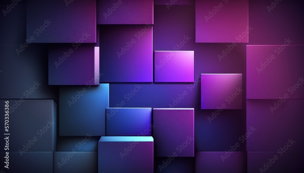 Abstract wallpaper with gradient colors background dark blue with purple, rectangles