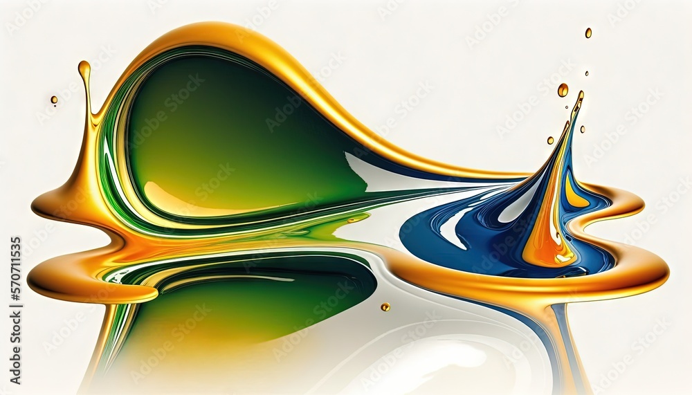  an abstract painting of liquid flowing from the top to the bottom of the image, with a white back g