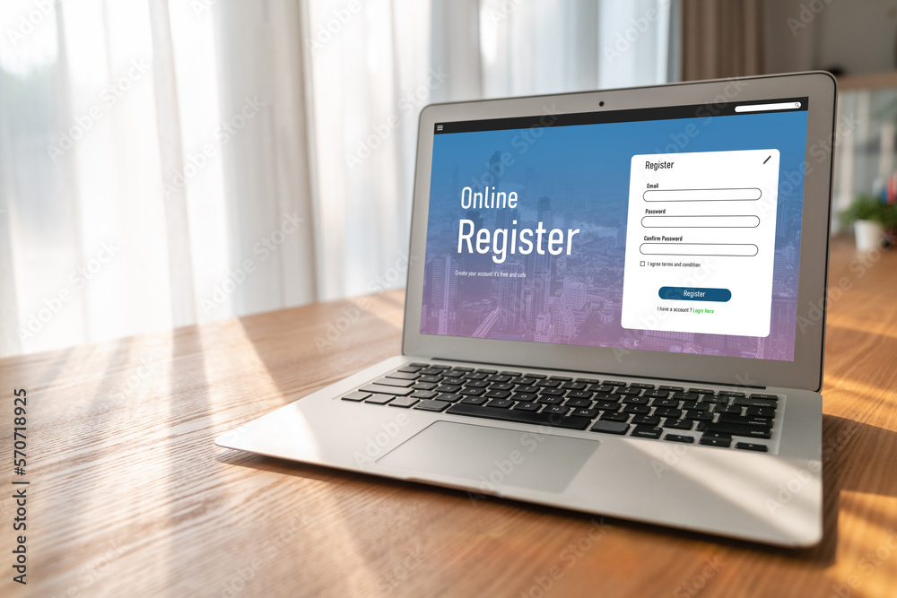 Online registration form for modish form filling on the internet website